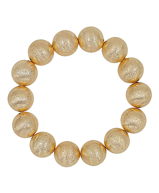 15mm Satin Stretch Ball Bracelet