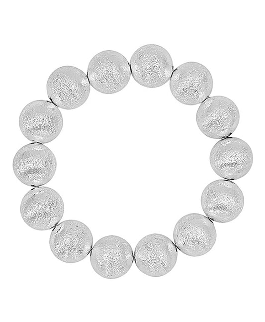 15mm Satin Stretch Ball Bracelet