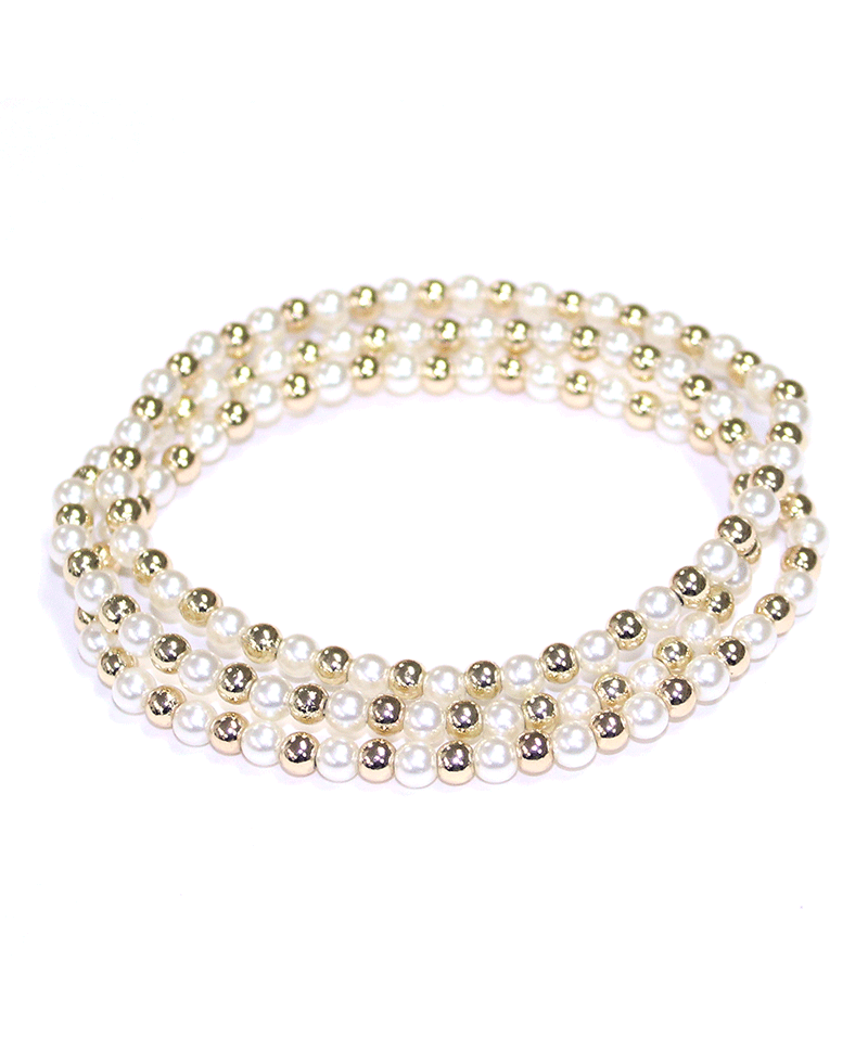 4mm Pearl & CCB Bracelet