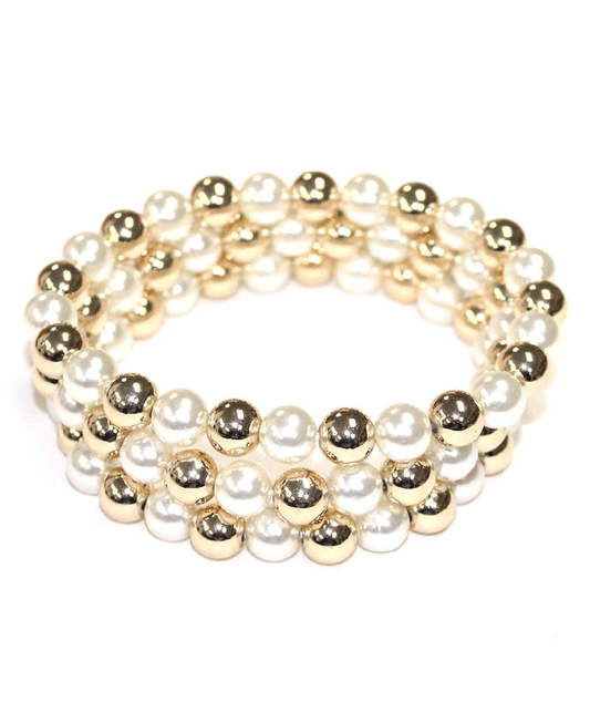 8mm Pearl & CCB Bracelet