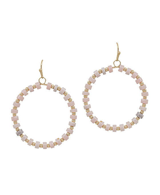 Natural Stone Round Shape Earring