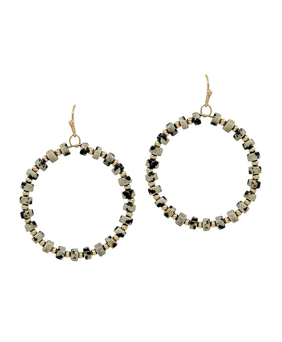 Natural Stone Round Shape Earring