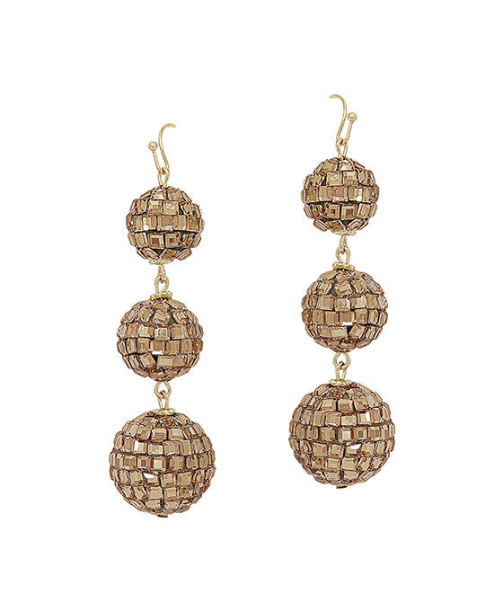 Discoball 3 Drop Earring