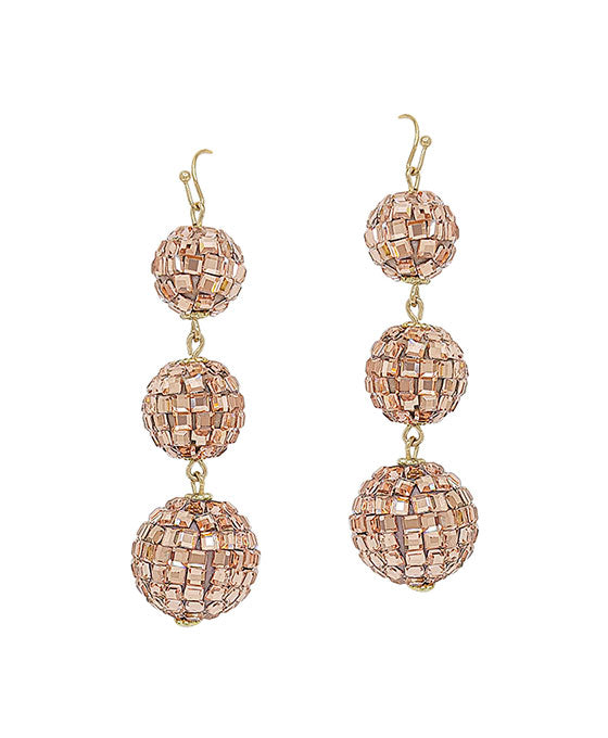 Discoball 3 Drop Earring