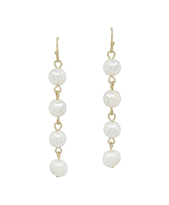 8mm Fresh Water Pearl 4 Drop Earring