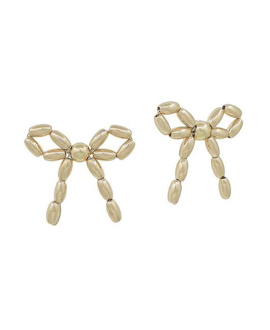 Ribbon CCB Post Earring