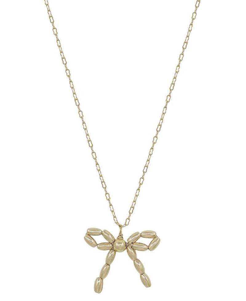 Ribbon CCB Short Necklace