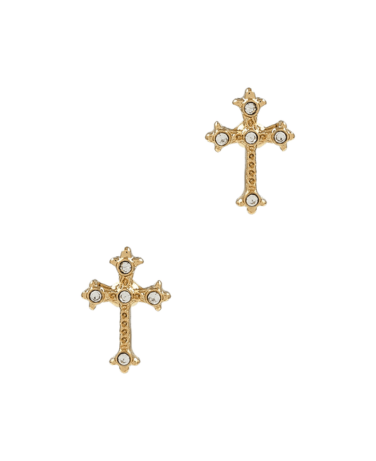 Cross Post Earring