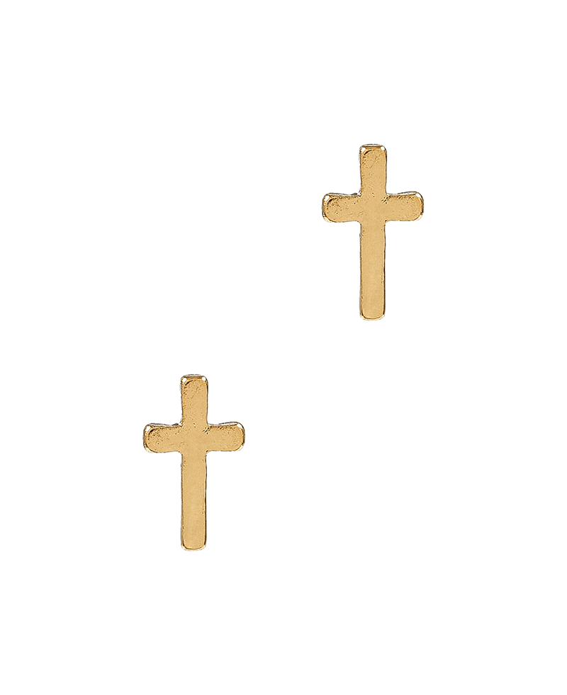 Cross Post Earring