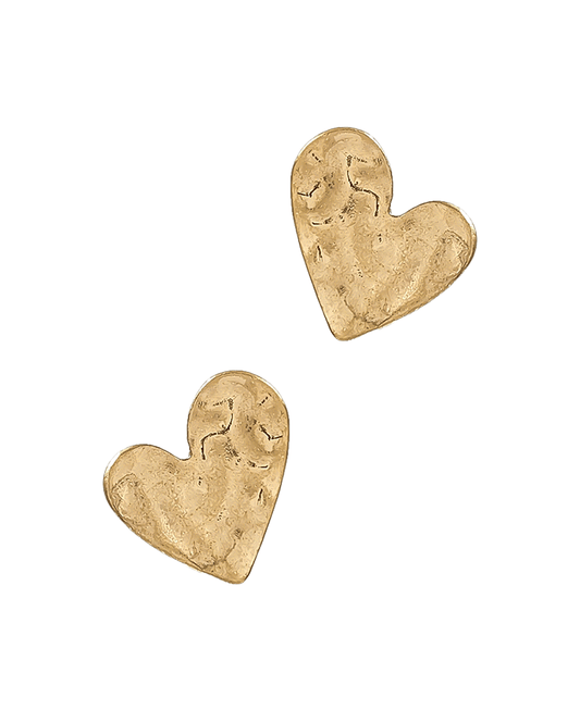 Metal Heart Post Earring