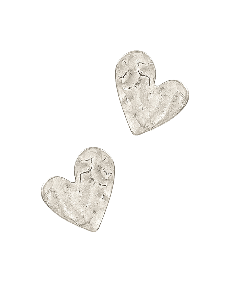 Metal Heart Post Earring