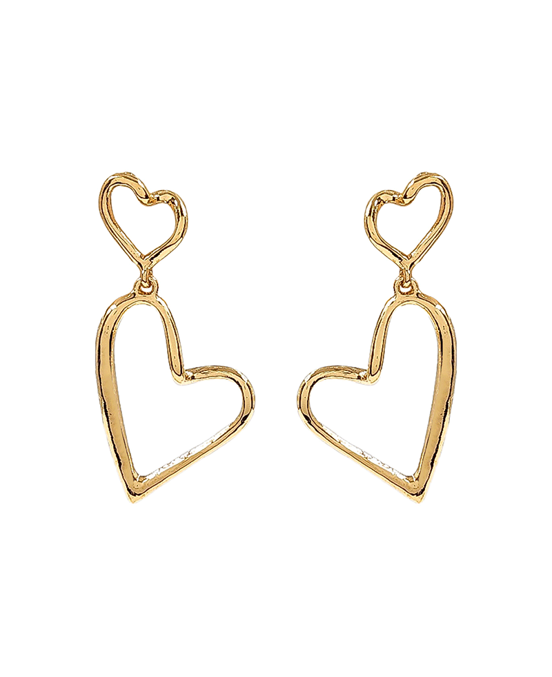 Heart Linked Post Earring