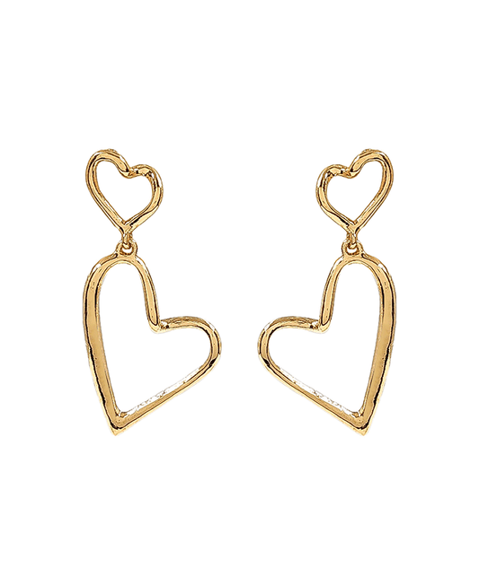 Heart Linked Post Earring