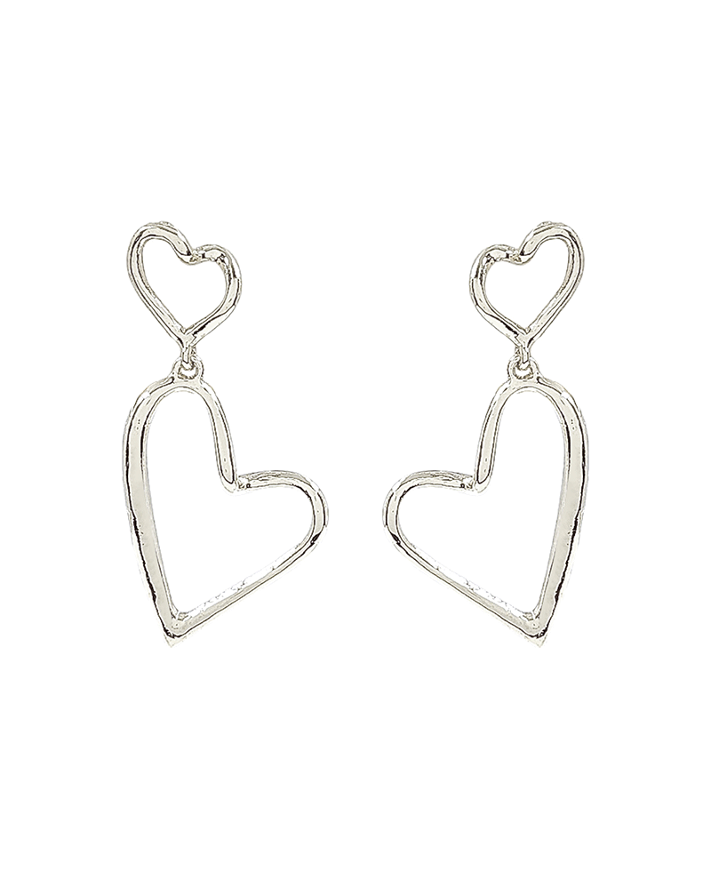 Heart Linked Post Earring