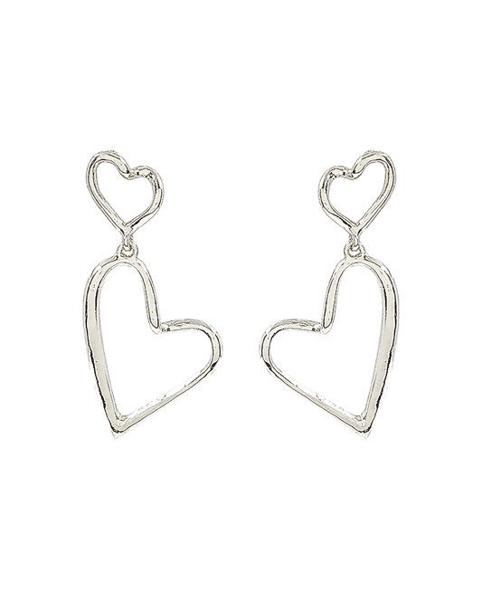 Heart Linked Post Earring