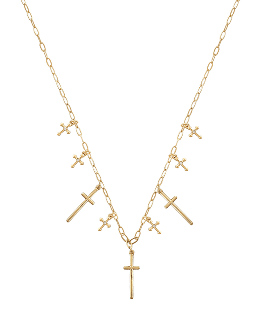 Cross Station Short Necklace