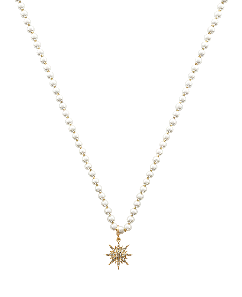 Sunburst Pearl Short Necklace