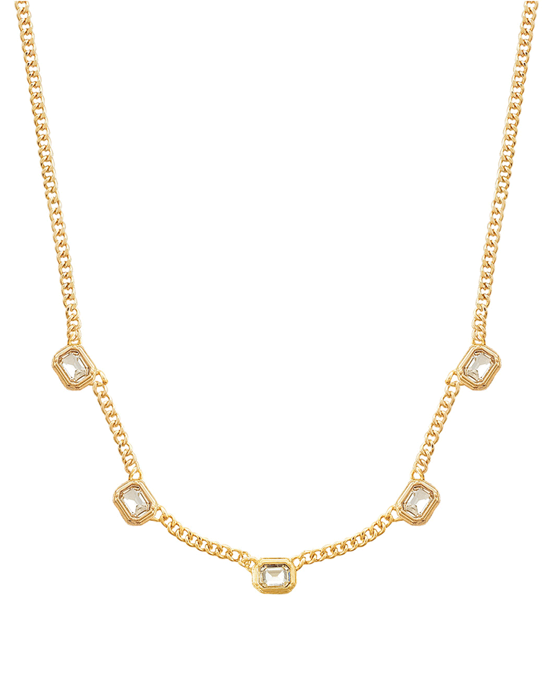 Crystal Accent Chain Short Necklace