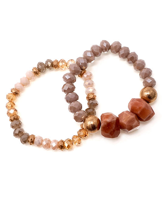 Agate Stone Stretch Bracelet