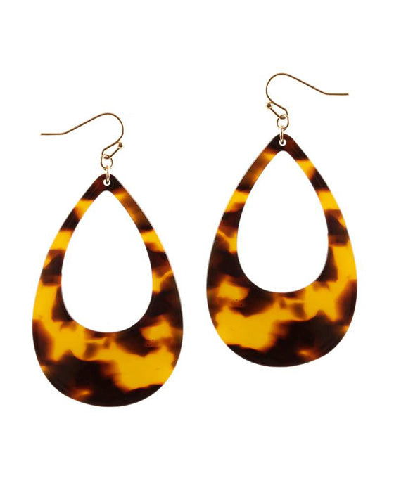 Metal Celluloid w/ Flake Open Cut Earring